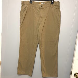 Carhartt Mens Khaki Work Pants Rugged Flex Digby Dungaree Workwear 40x30
